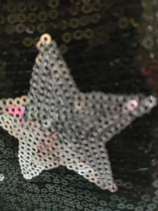 Mochila estrellas lentejuelas rosa y plata