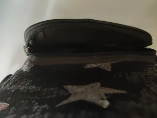 Mochila estrellas lentejuelas rosa y plata