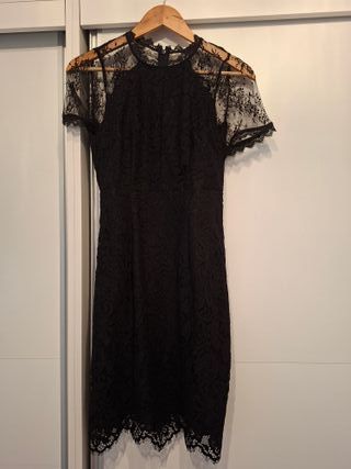 Vestido Morgan negro encaje sin estrenar