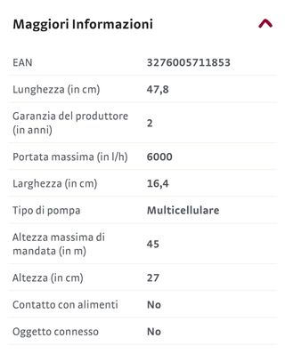 Pompa superficie STERWINS JET1300 INOX 5I S3