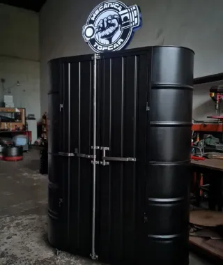 Armarios/Vestuarios Metálicos Negro y Naranja