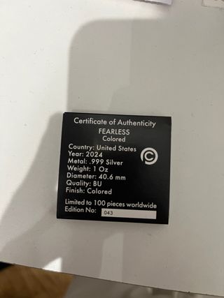 Moneda Power Coin Águila Americana