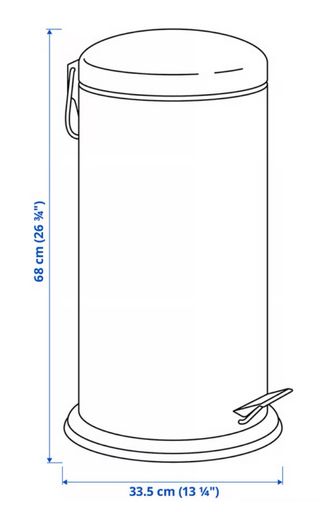 Cubo basura pedal IKEA 30L blanco