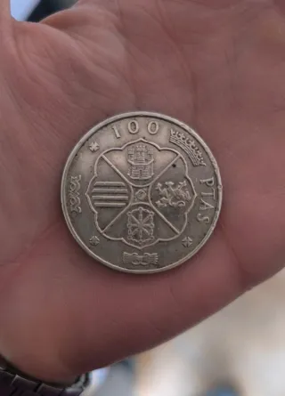 Moneda 100 Pesetas Plata 1966 Franco.