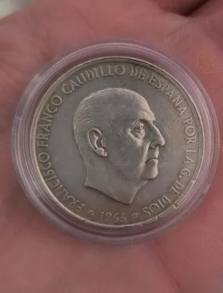 Moneda 100 Pesetas Plata 1966 Franco.