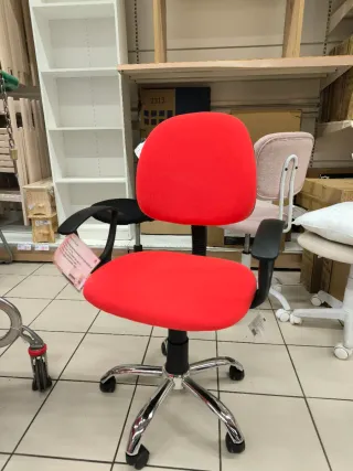 Silla de Oficina CRO Roja Tela Ajustable
