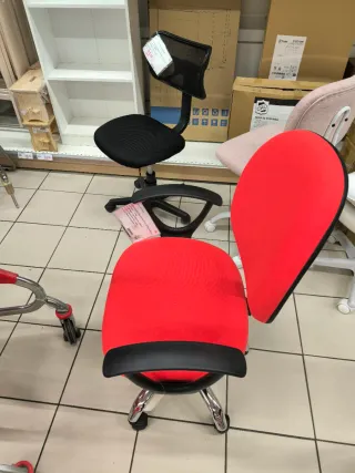 Silla de Oficina CRO Roja Tela Ajustable