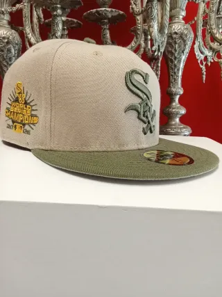 Gorra New Era 59Fifty Beige y Verde Oliva T(7.1/2)