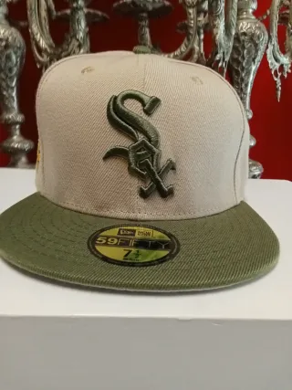 Gorra New Era 59Fifty Beige y Verde Oliva T(7.1/2)