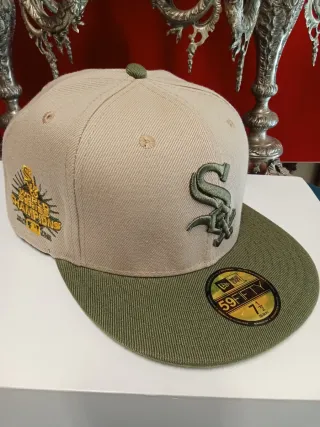 Gorra New Era 59Fifty Beige y Verde Oliva T(7.1/2)
