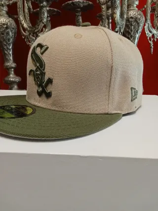 Gorra New Era 59Fifty Beige y Verde Oliva T(7.1/2)