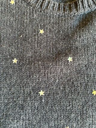 Jersey Mango estrellas 25% lana gris