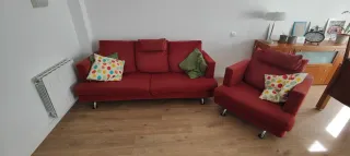 Conjunto sofá 3,5 plazas y sillón