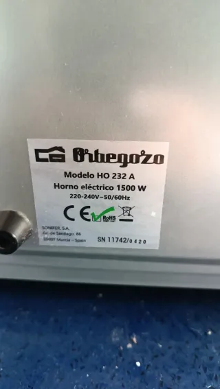 Horno Eléctrico Orbegozo