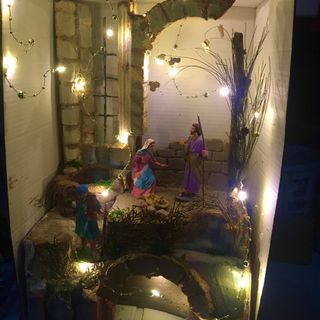 Belén Napolitano con luces.