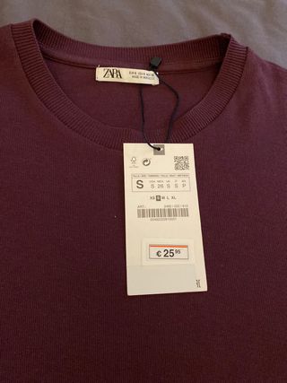Camiseta Zara Talla S Morado