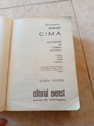 Diccionario español 1963