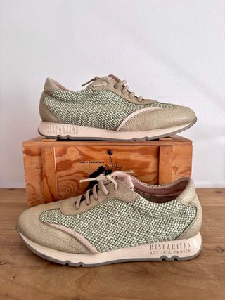 Tenis Hispanitas Beige y Verde