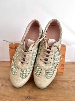 Tenis Hispanitas Beige y Verde