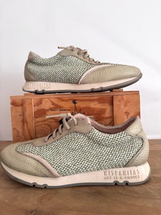 Tenis Hispanitas Beige y Verde