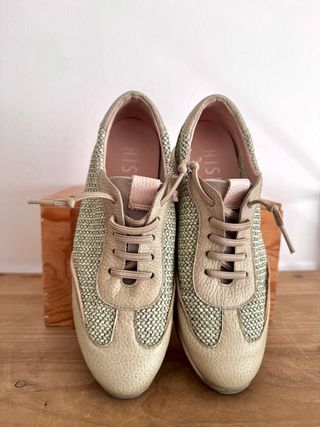 Tenis Hispanitas Beige y Verde