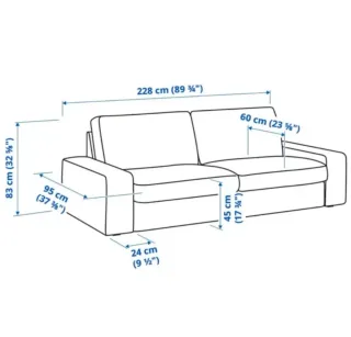 Sofá Kivik Ikea Beige Tela
