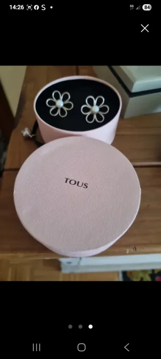 Pendientes Tous Flor Plata y Perla