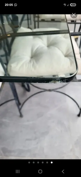 Comedor hierro forjado y 6 sillas