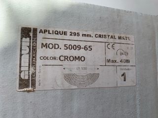 Pack 2 Apliques Acero y Cristal