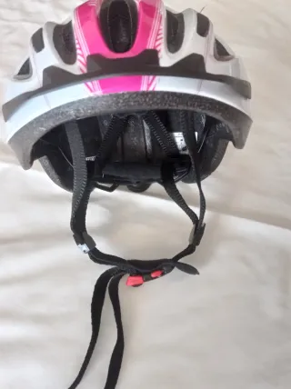 Casco Bici/Patinete Blanco y Rosa Talla S/M