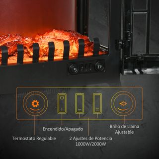 Chimenea Eléctrica Decorativa LED 1000/2000W