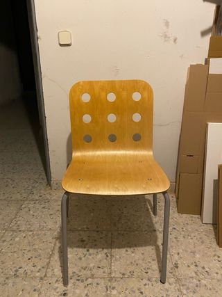 Pack 3 Sillas Escritorio Madera/Metal