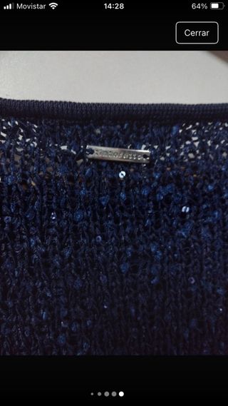 ¡Oferta! Jersey azul con lentejuelas Tintoretto