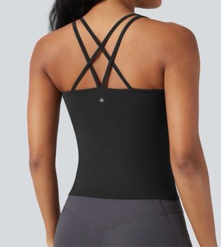 Top Halara Negro Tirantes Cruzados