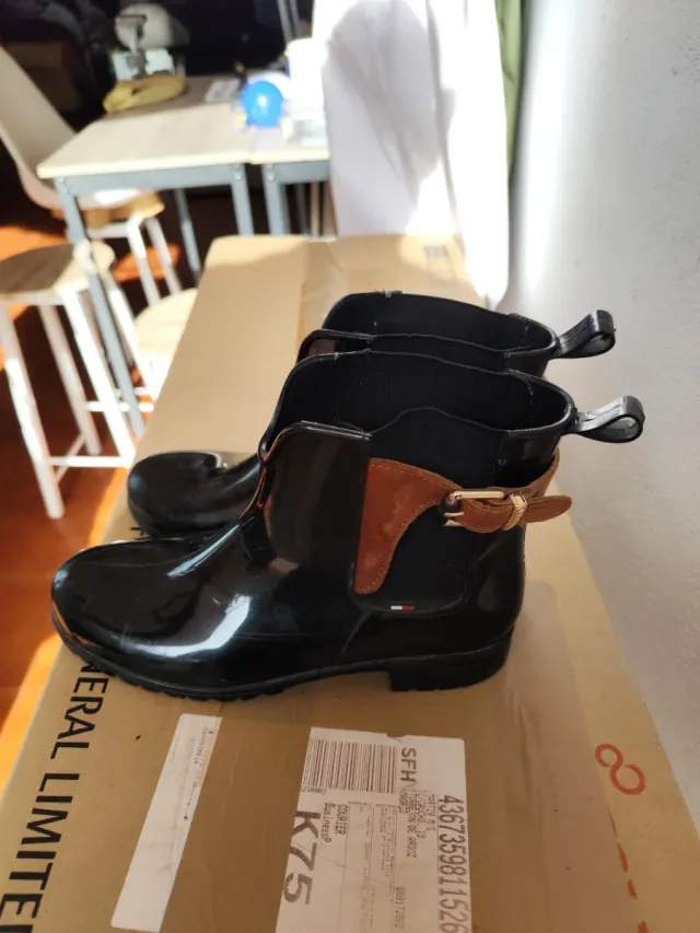 Botas de agua Tommy Hilfiger Negras
