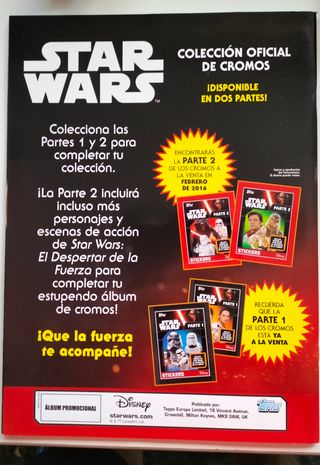 Álbum Cromos Star Wars: El Despertar