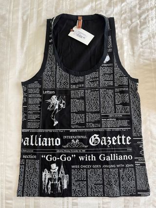 Camiseta tirantes John Galliano