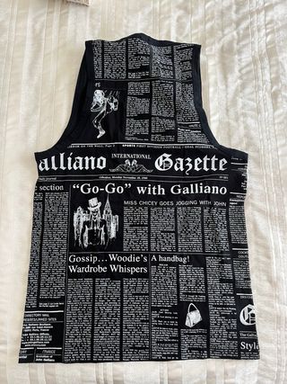 Camiseta tirantes John Galliano