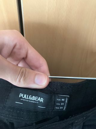 Pull&Bear Pantalón Vaquero Negro