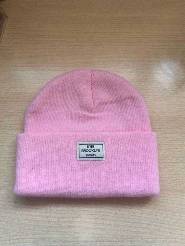 Gorro de lana rosa