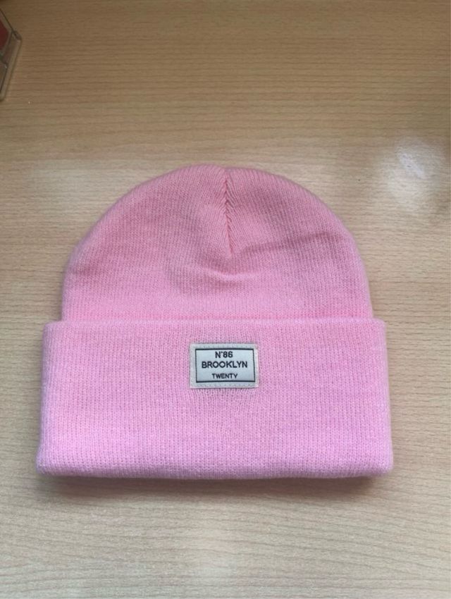 Gorro de lana rosa