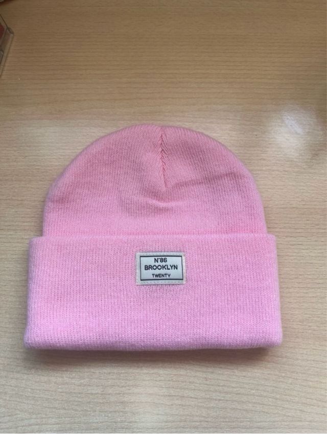 Gorro de lana rosa