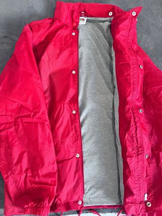 Chubasquero Fruit of the Loom Rojo Forrado