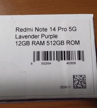 Xiaomi Redmi Note 5G con cover