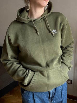 Adidas Sudadera Verde con Capucha