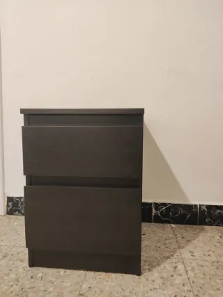 Mesita de noche IKEA gris