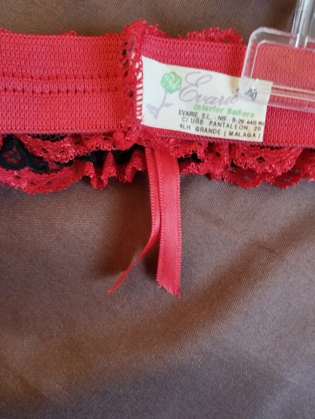 Braga culotte roja con liga talla L