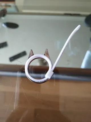 Anillo acero inoxidable con forma de gato