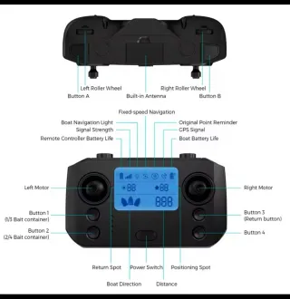 Barco de cebo RC con GPS y mando