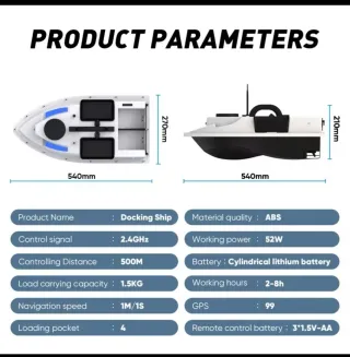 Barco de cebo RC con GPS y mando